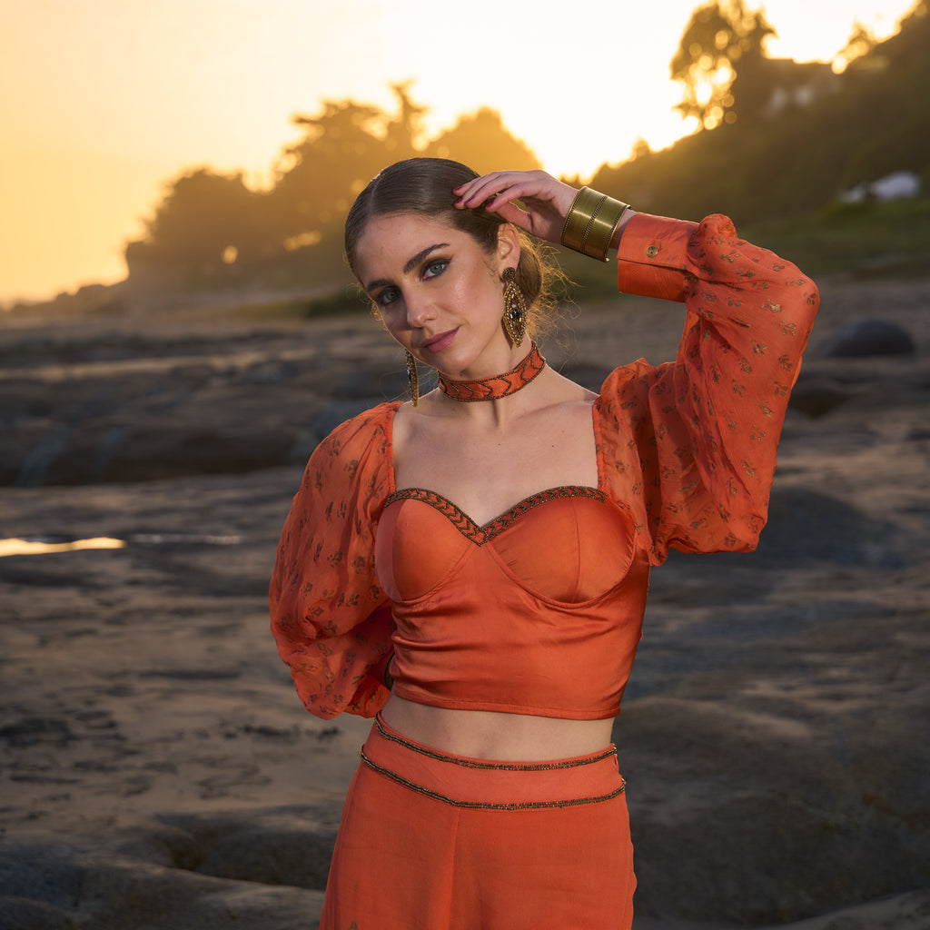 TOP MIRZA BURNT ORANGE