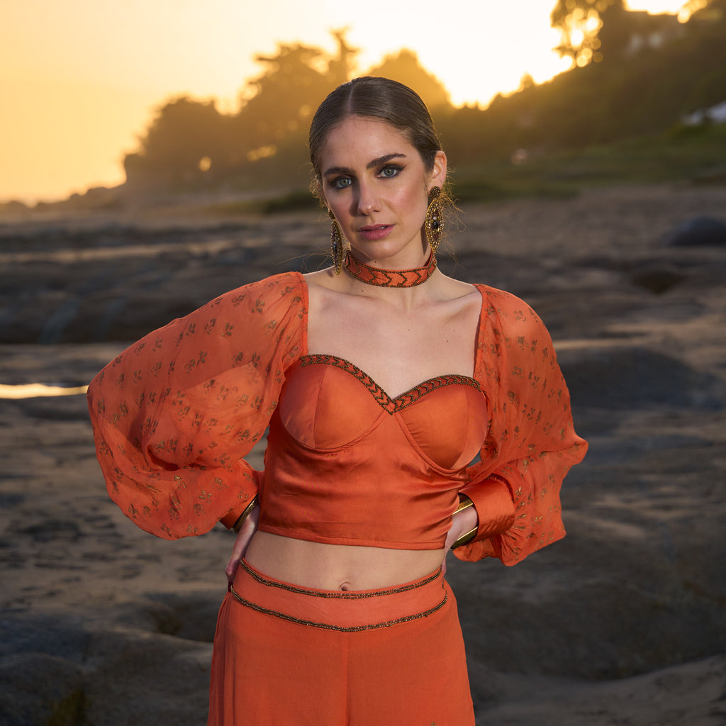 TOP MIRZA BURNT ORANGE