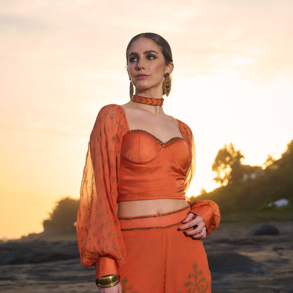 TOP MIRZA BURNT ORANGE