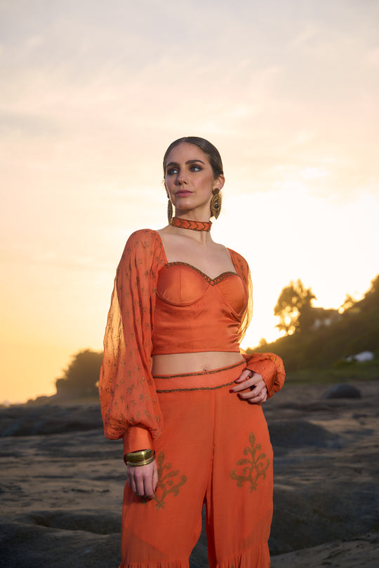 TOP MIRZA BURNT ORANGE