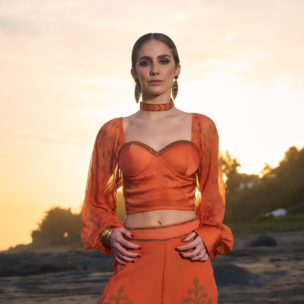 TOP MIRZA BURNT ORANGE