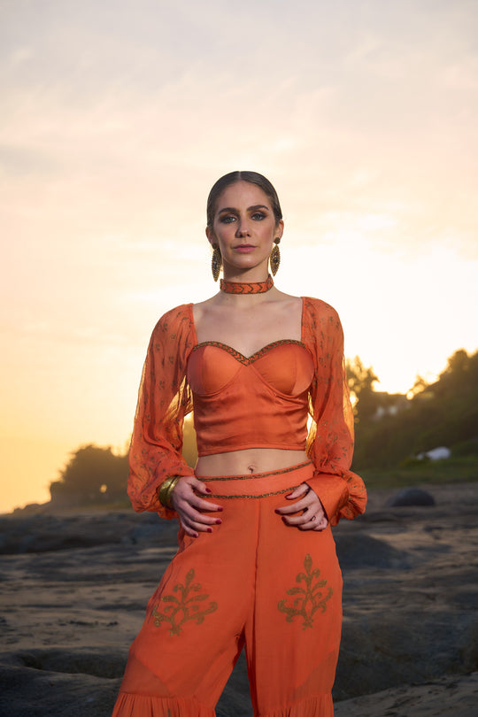 TOP MIRZA BURNT ORANGE