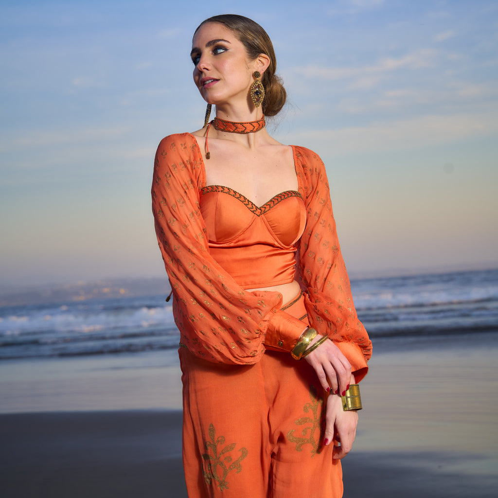 TOP MIRZA BURNT ORANGE