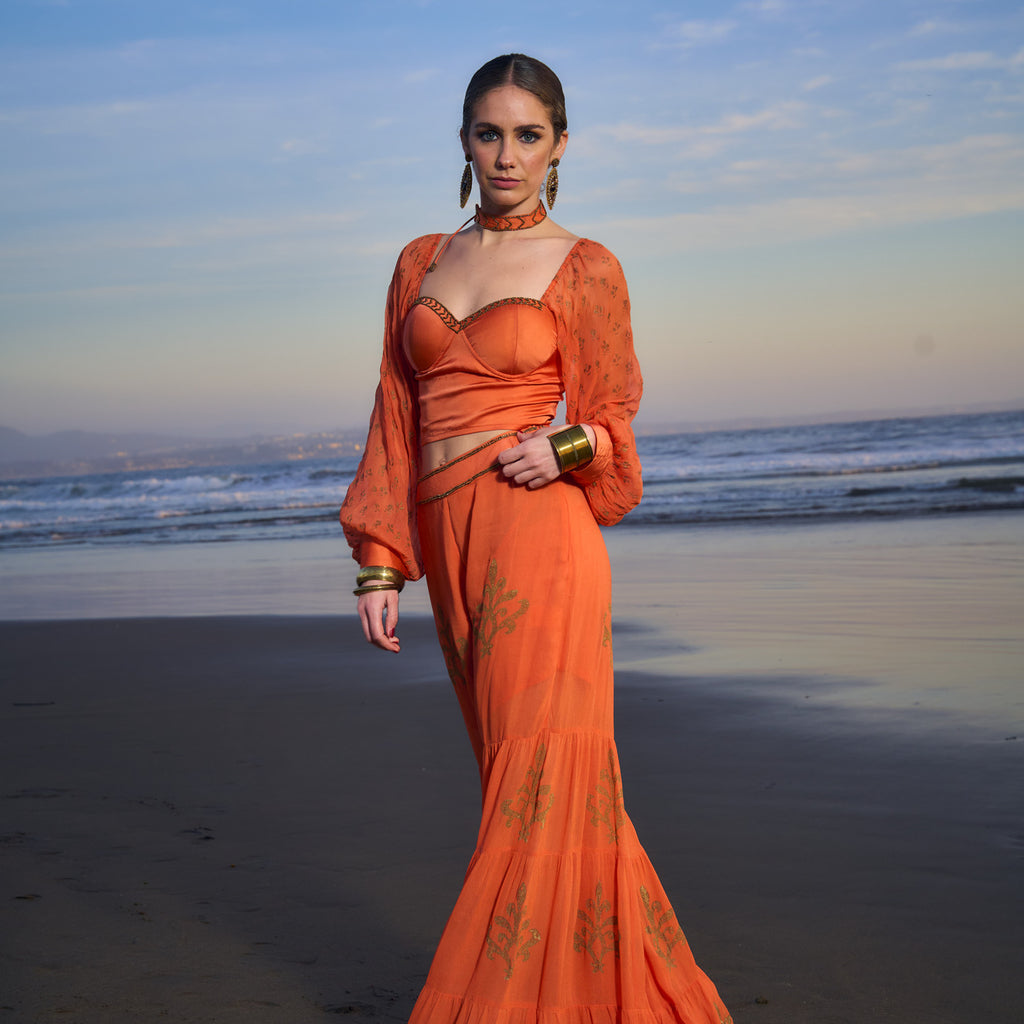 TOP MIRZA BURNT ORANGE