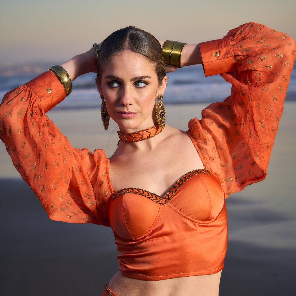 TOP MIRZA BURNT ORANGE