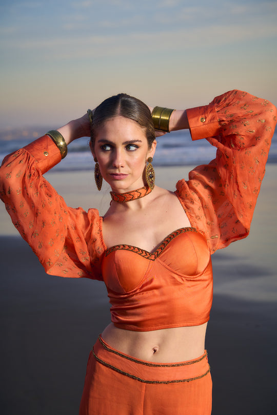 TOP MIRZA BURNT ORANGE