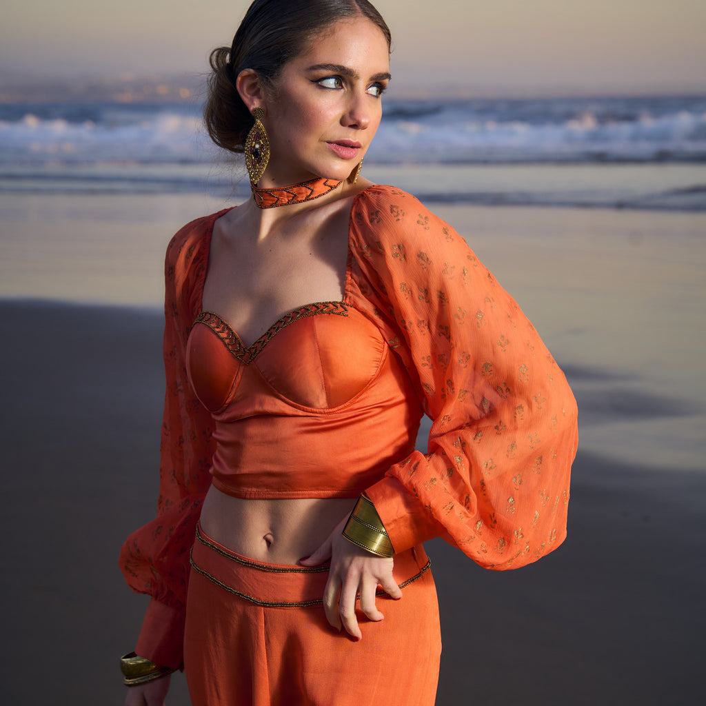 TOP MIRZA BURNT ORANGE