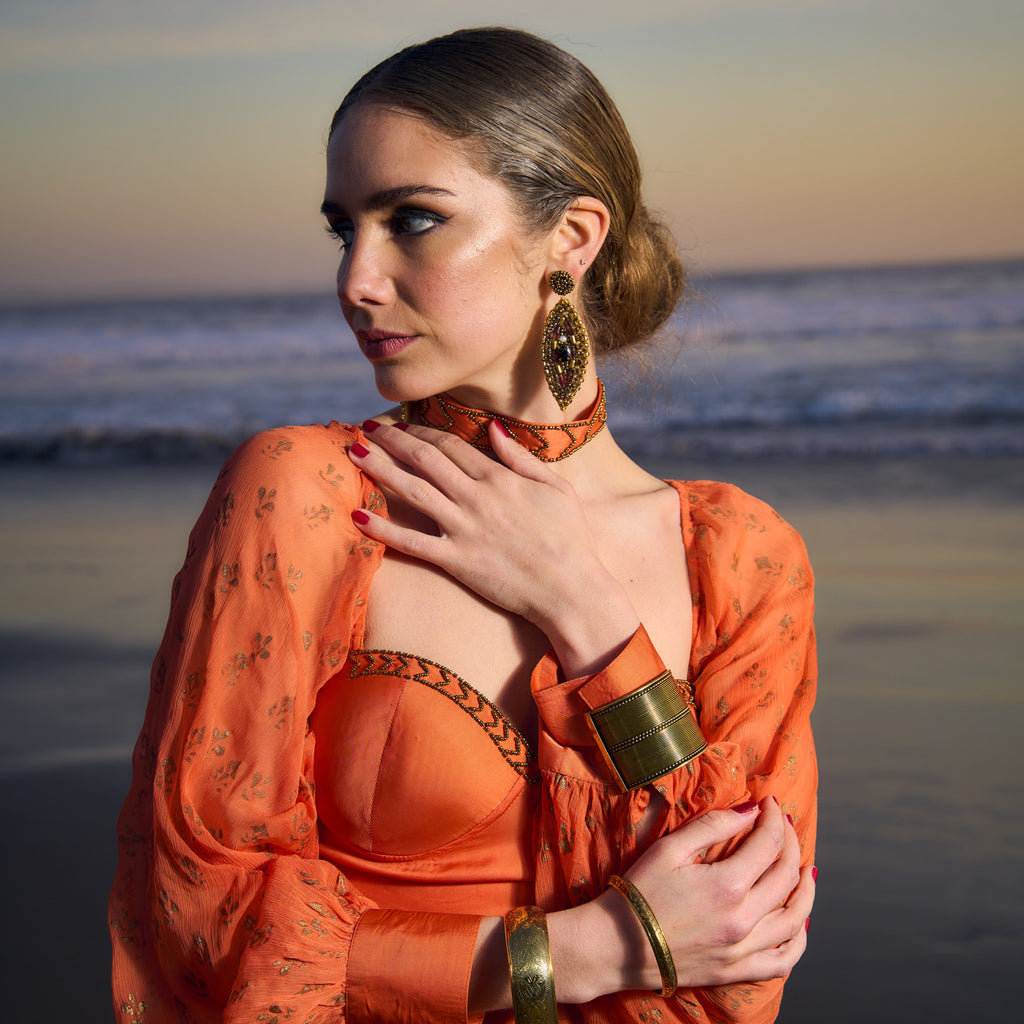 TOP MIRZA BURNT ORANGE
