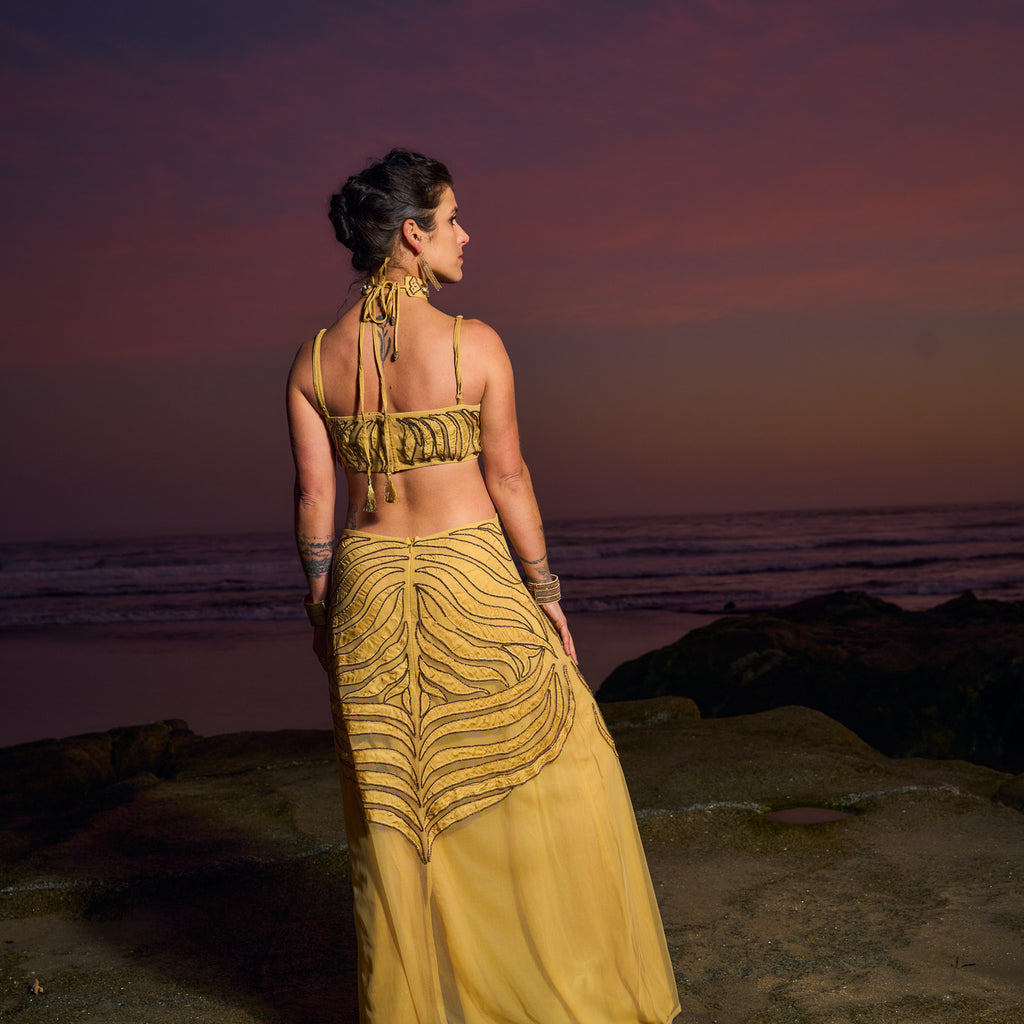 VESTIDO MAXI PIHU GOLD