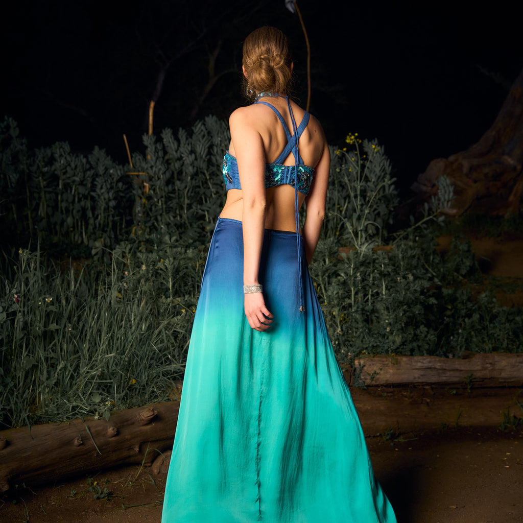 VESTIDO MAXI AMIRA TURQUOISE