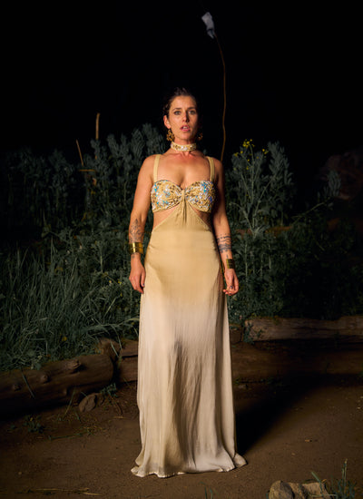VESTIDO MAXI AMIRA BEIGE