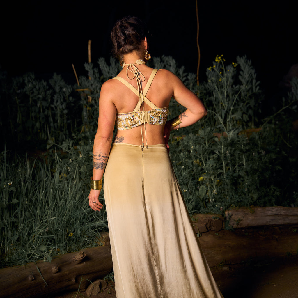 VESTIDO MAXI AMIRA BEIGE