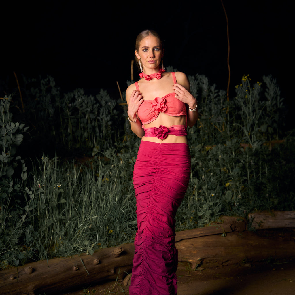 VESTIDO MAXI SELENA RED GRAPE