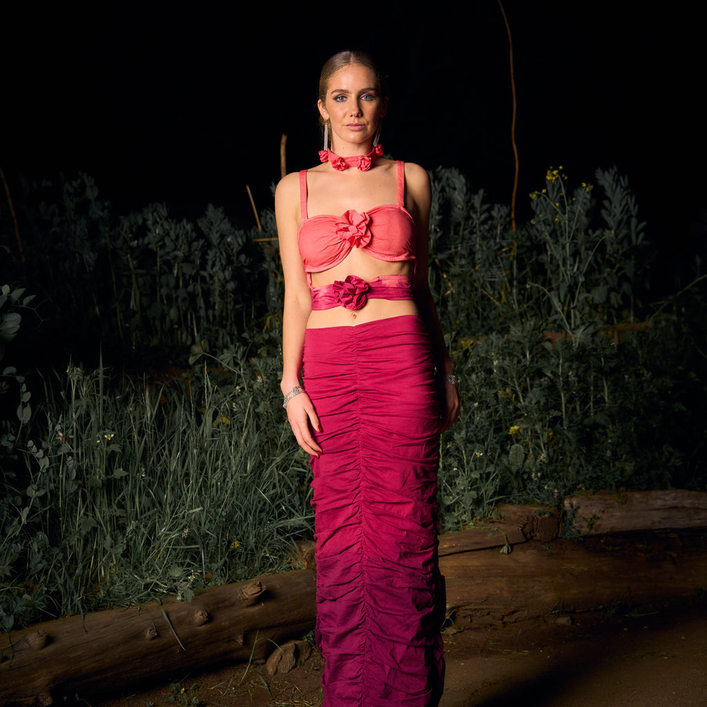 VESTIDO MAXI SELENA RED GRAPE