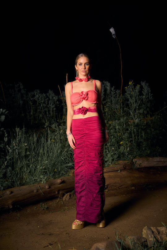 VESTIDO MAXI SELENA RED GRAPE