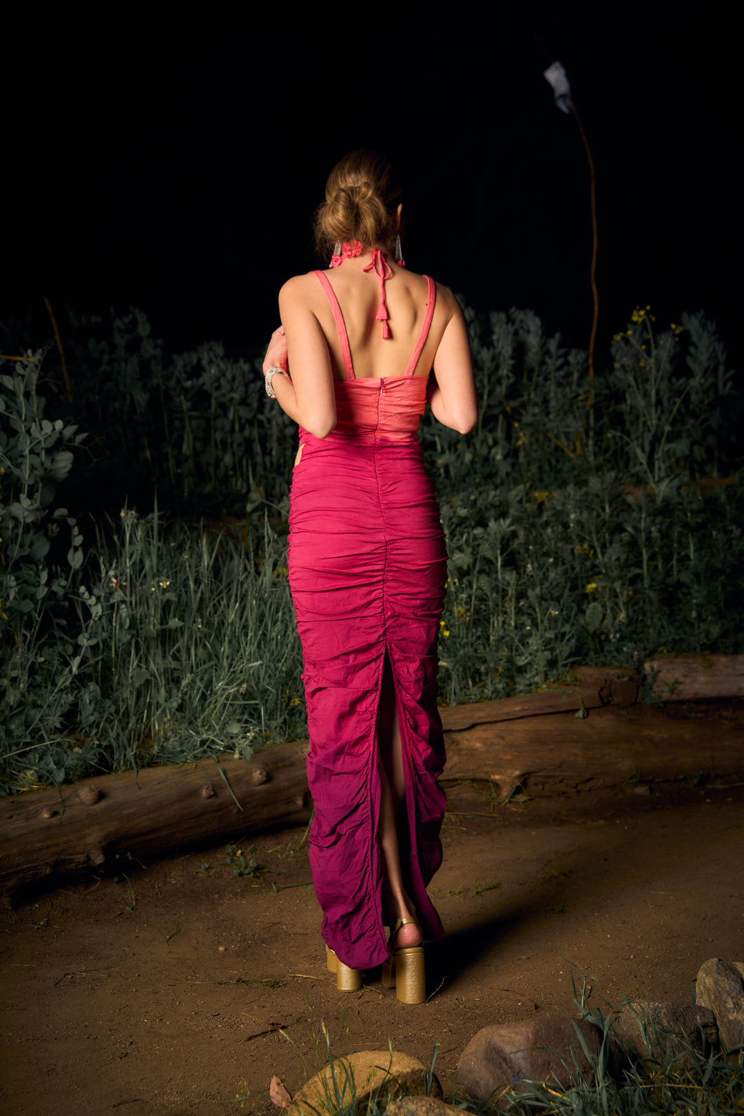 VESTIDO MAXI SELENA RED GRAPE