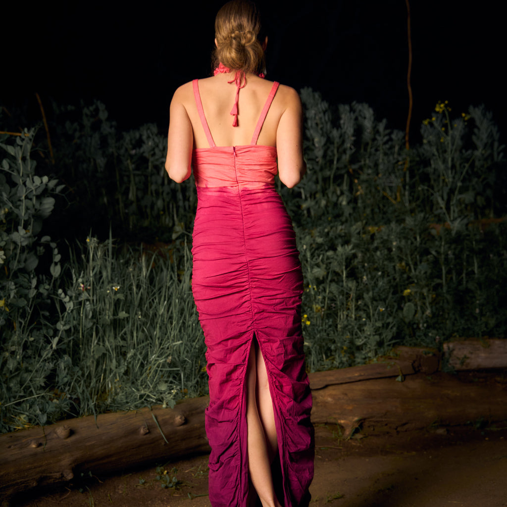 VESTIDO MAXI SELENA RED GRAPE
