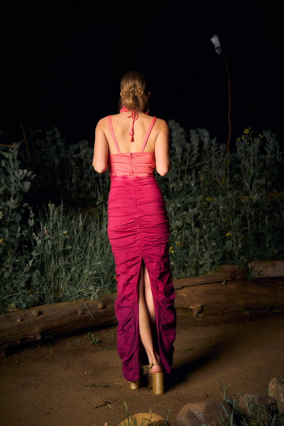 VESTIDO MAXI SELENA RED GRAPE