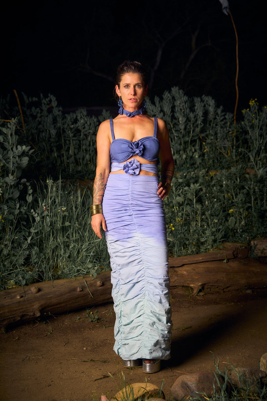 VESTIDO MAXI SELENA BLUE