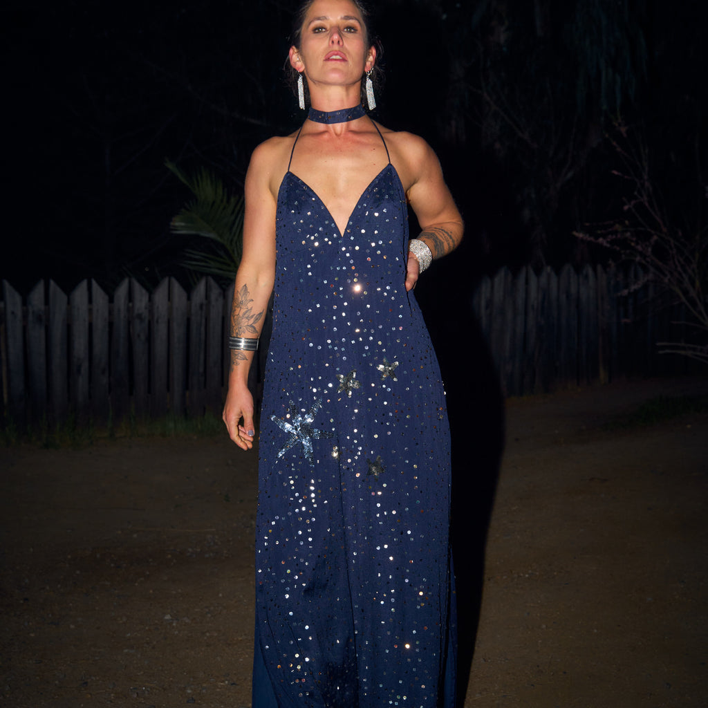 VESTIDO MAXI MYLA NAVY BLUE