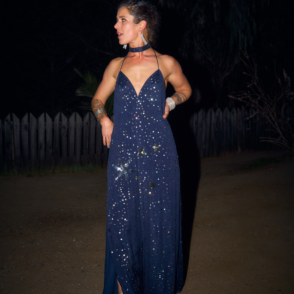 VESTIDO MAXI MYLA NAVY BLUE