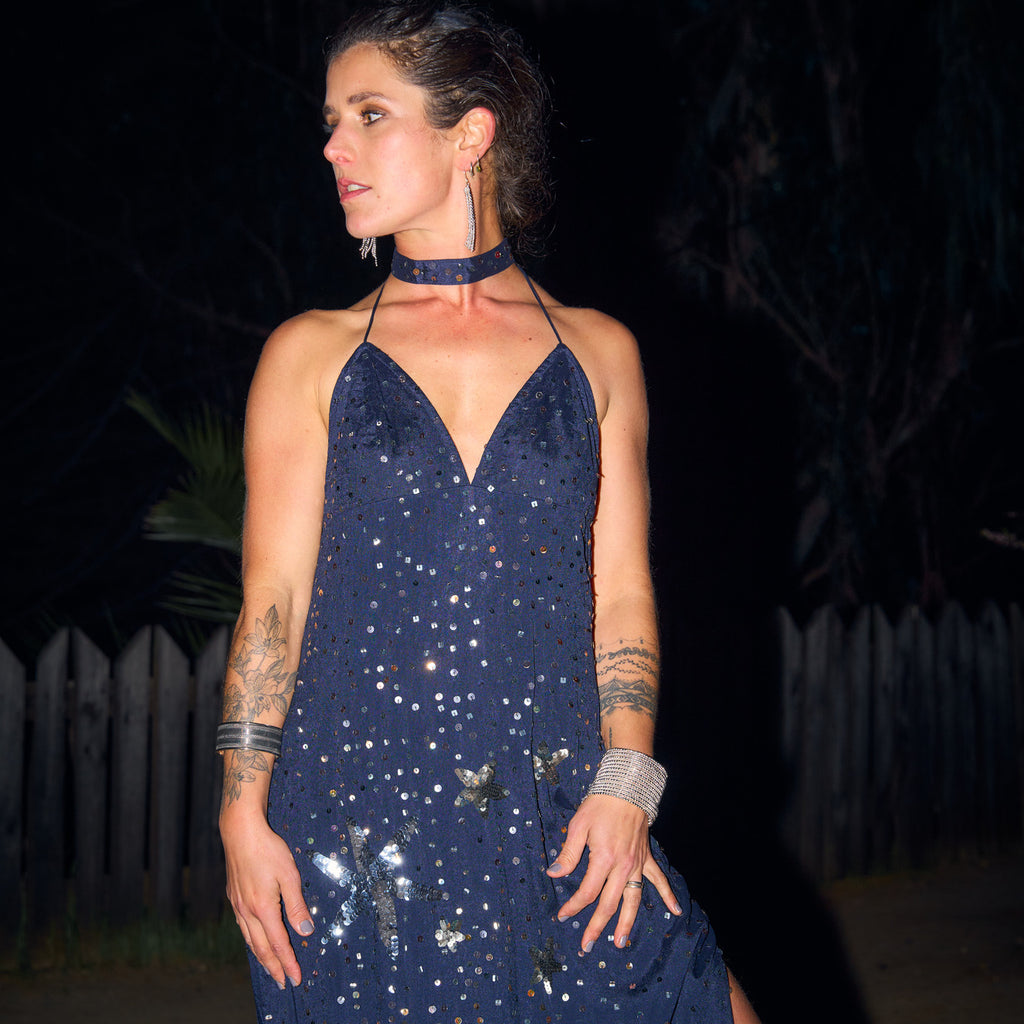 VESTIDO MAXI MYLA NAVY BLUE