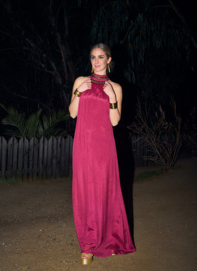 VESTIDO MAXI KAMYA MAGENTA