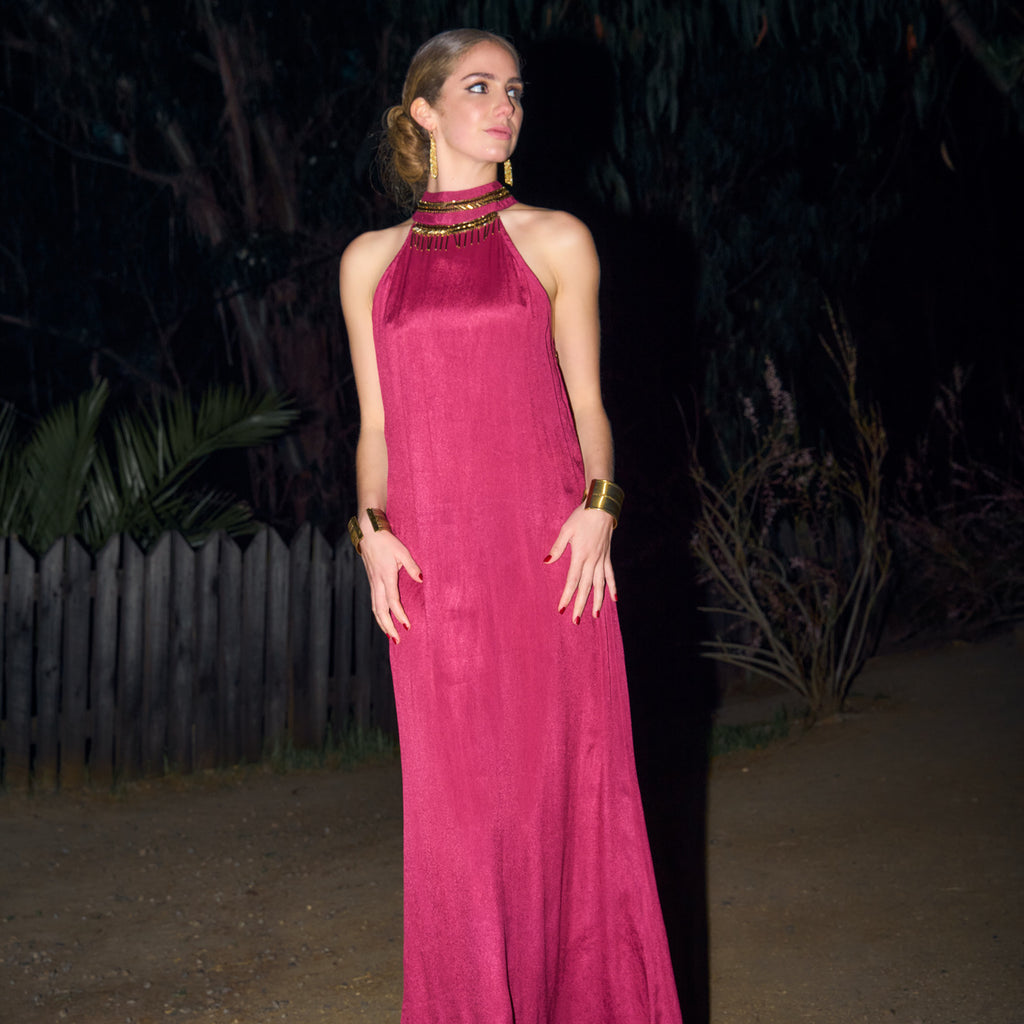 VESTIDO MAXI KAMYA MAGENTA