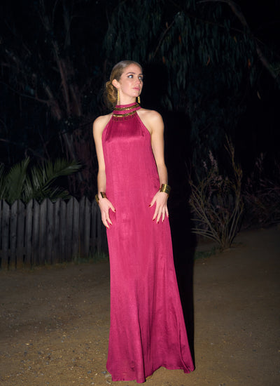 VESTIDO MAXI KAMYA MAGENTA