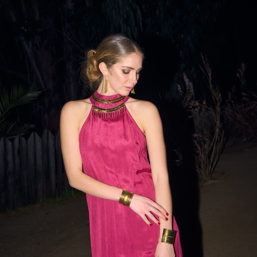 VESTIDO MAXI KAMYA MAGENTA