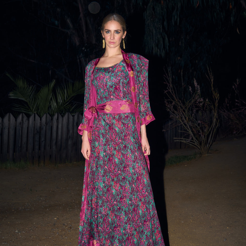 FALDA MAXI HAYDEN PRINTED MAGENTA