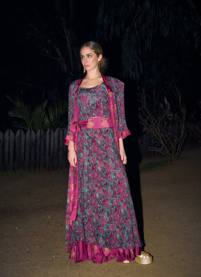 KIMONO JAMIE PRINTED MAGENTA