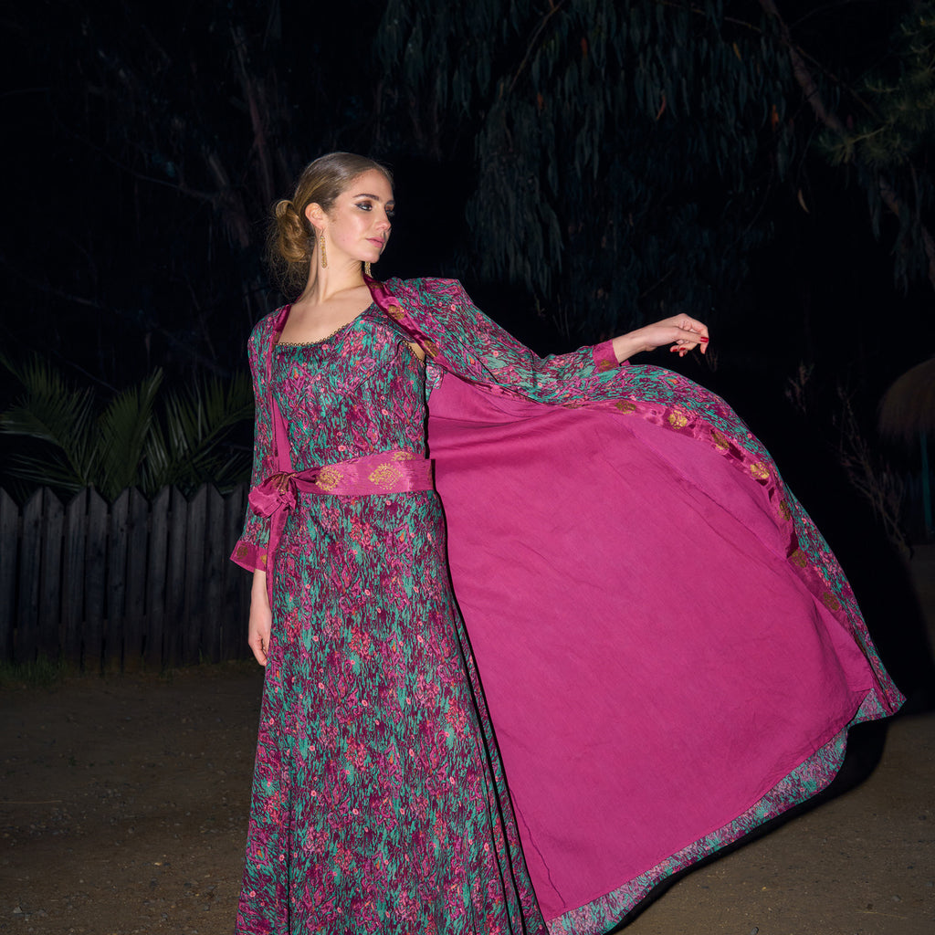 FALDA MAXI HAYDEN PRINTED MAGENTA