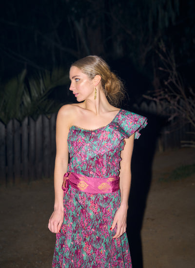 TOP IRIS PRINTED MAGENTA