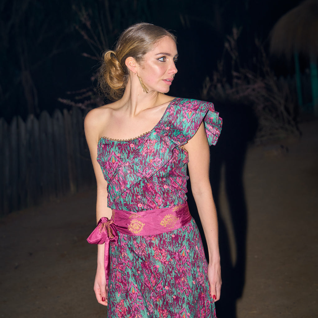 FALDA MAXI HAYDEN PRINTED MAGENTA