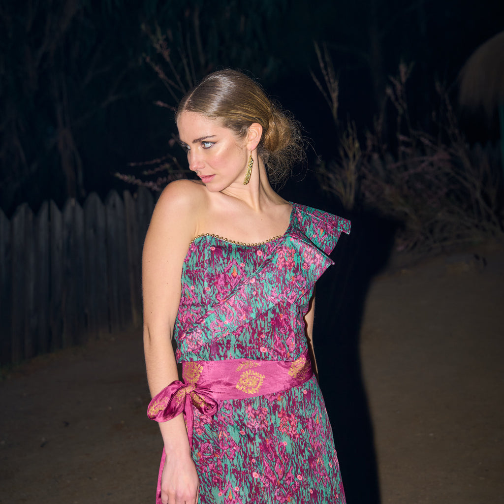 TOP IRIS PRINTED MAGENTA