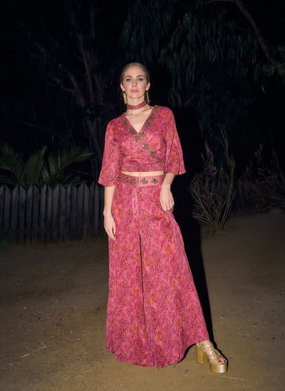 TOP FLORENCE PRINTED FUCHSIA SUNSET