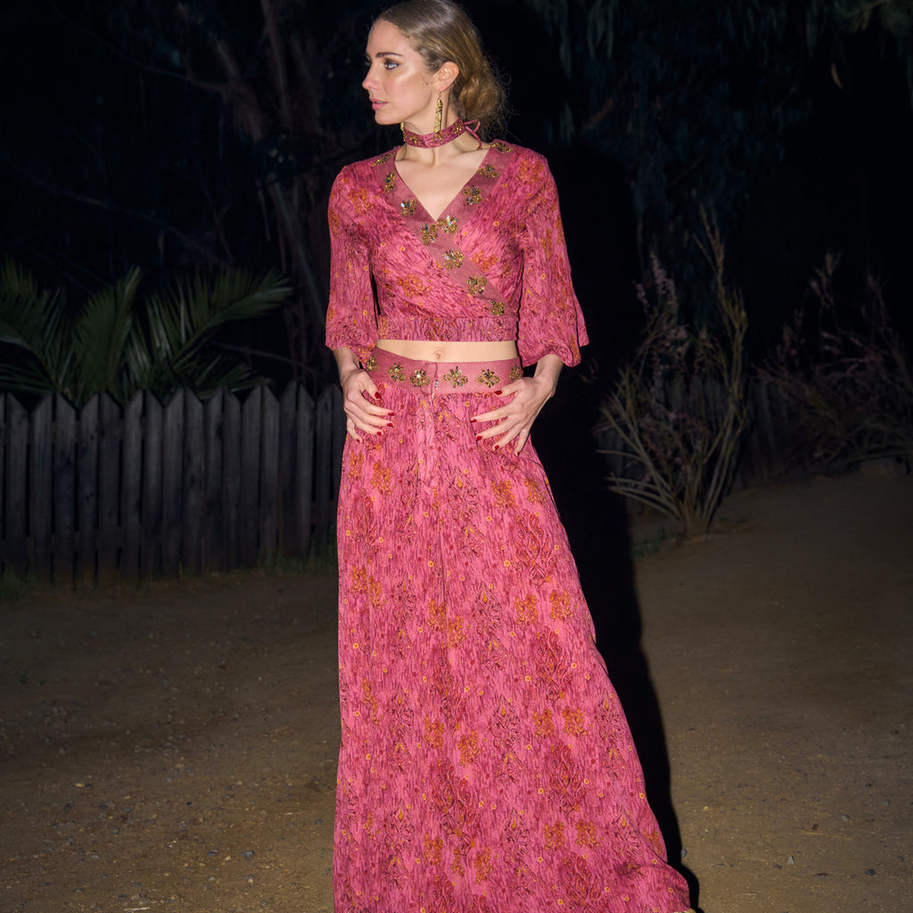 TOP FLORENCE PRINTED FUCHSIA SUNSET