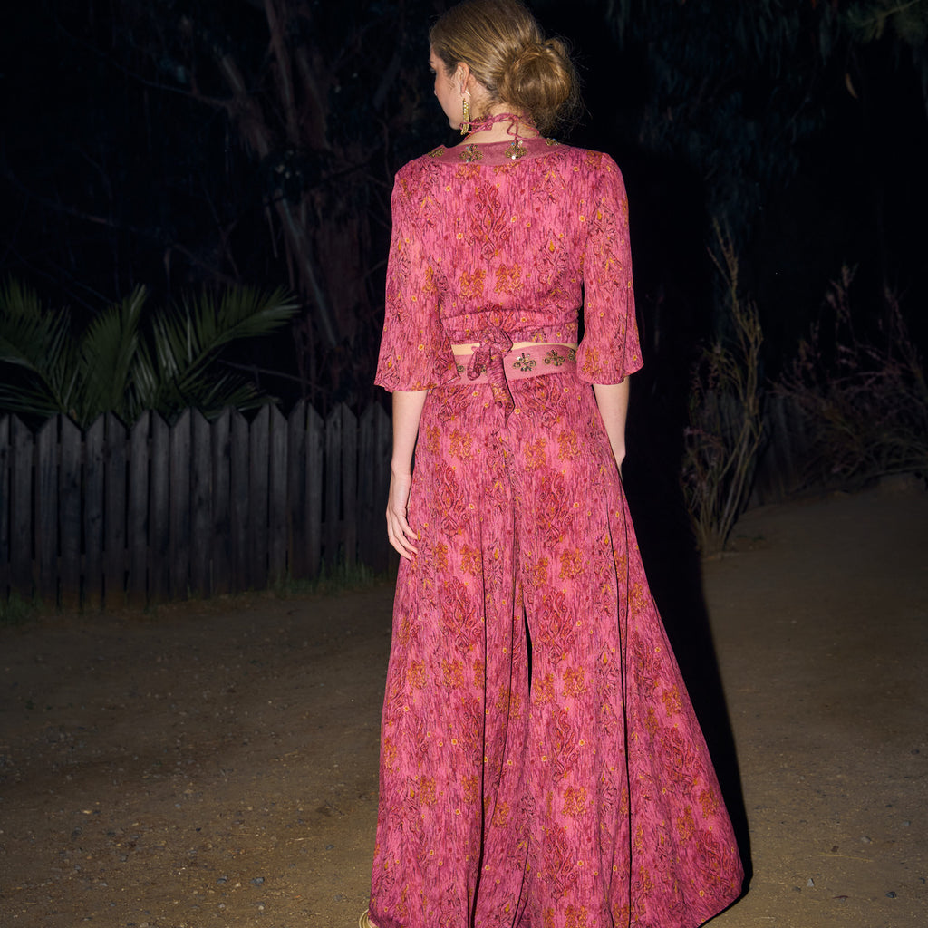 PANTALON MEADOW PRINTED FUCHSIA SUNSET
