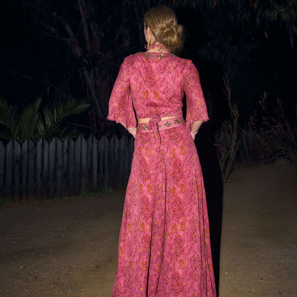 TOP FLORENCE PRINTED FUCHSIA SUNSET