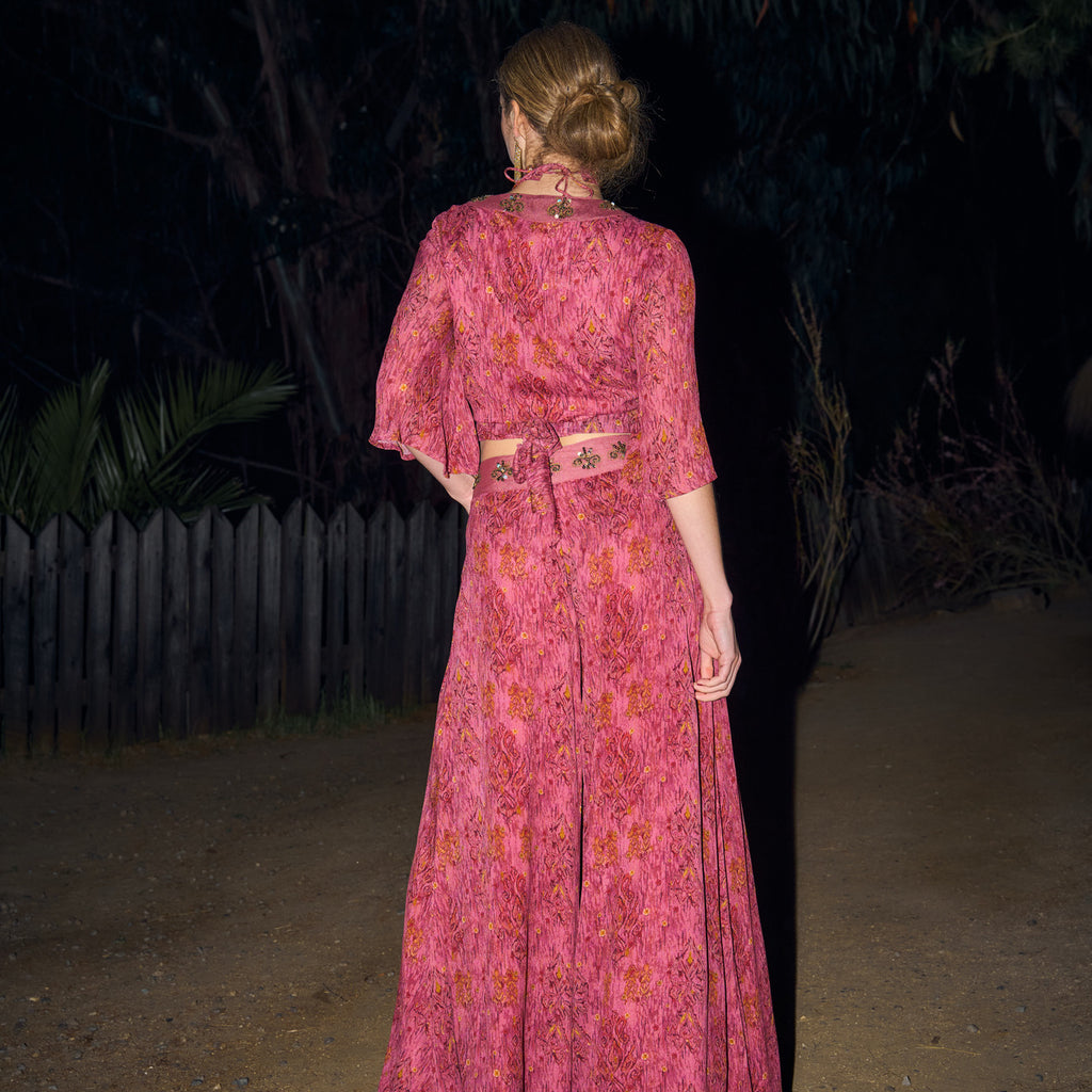 TOP FLORENCE PRINTED FUCHSIA SUNSET