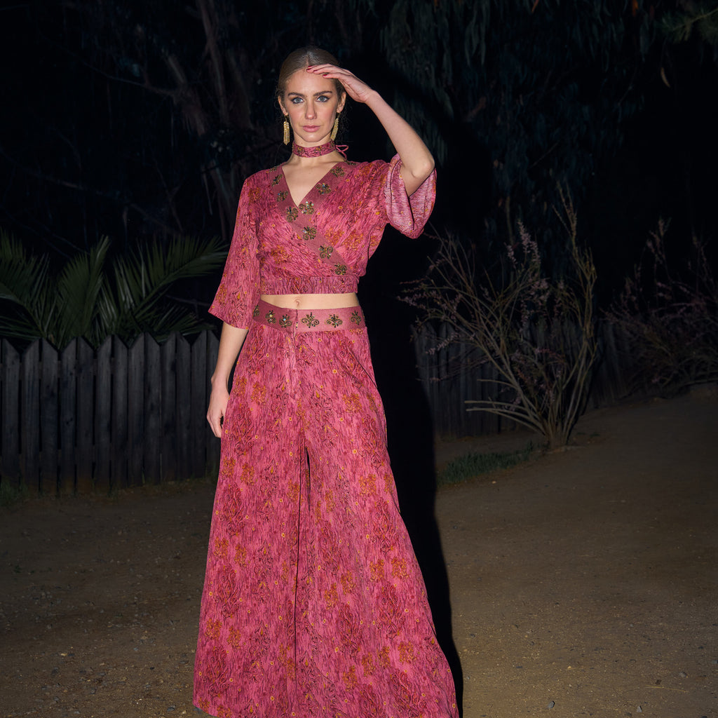 PANTALON MEADOW PRINTED FUCHSIA SUNSET