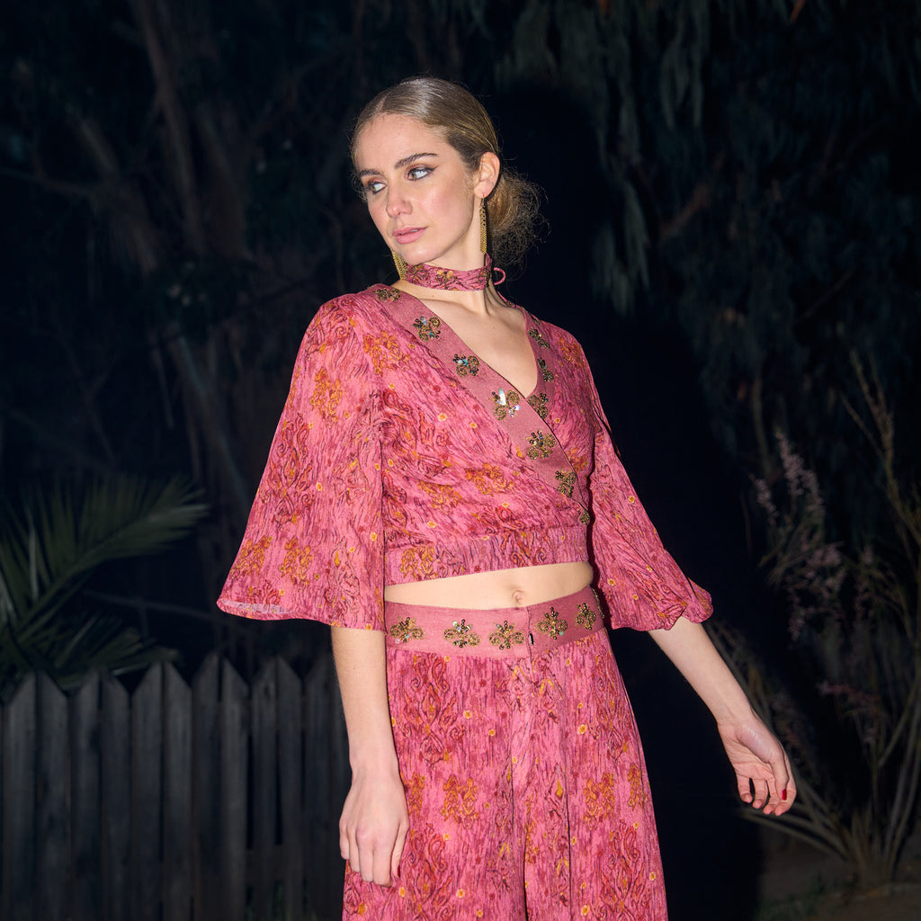 PANTALON MEADOW PRINTED FUCHSIA SUNSET