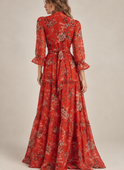 VESTIDO RELAX MAXI ROJO
