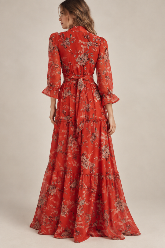 VESTIDO RELAX MAXI ROJO