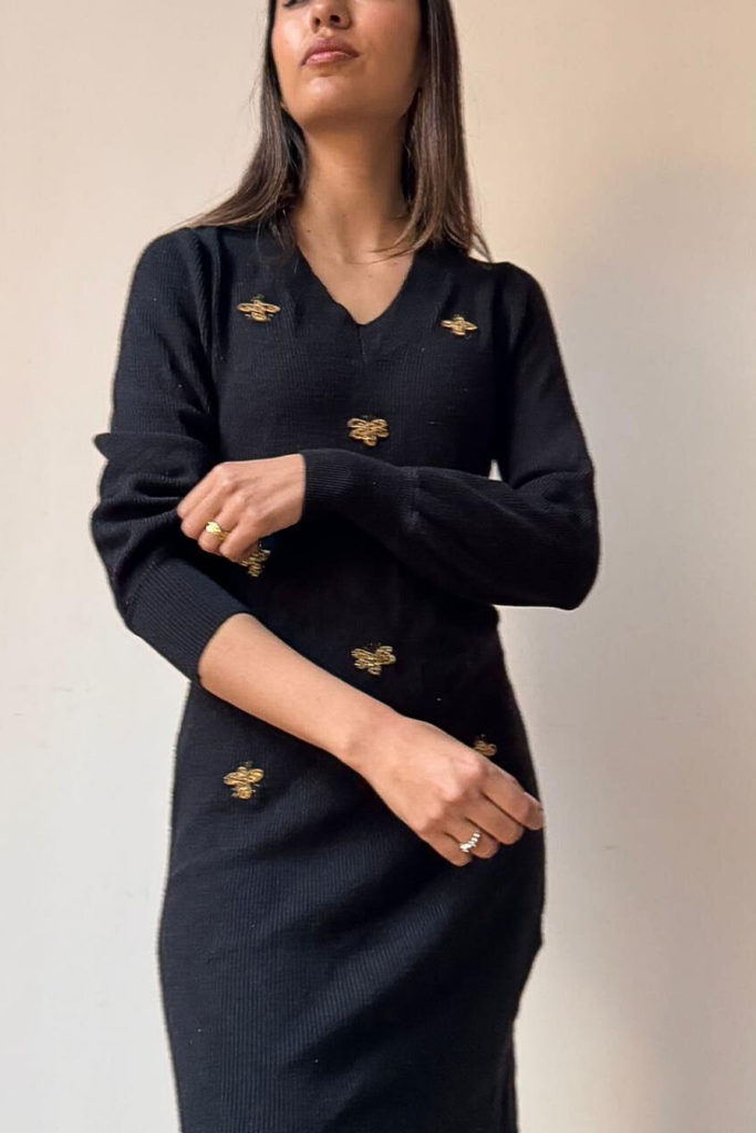 VESTIDO MINI BEE BLACK