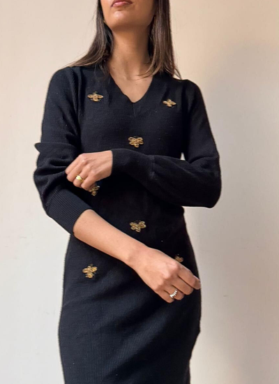 VESTIDO MINI BEE BLACK