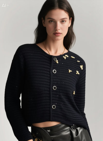 CARDIGAN BEES BLACK