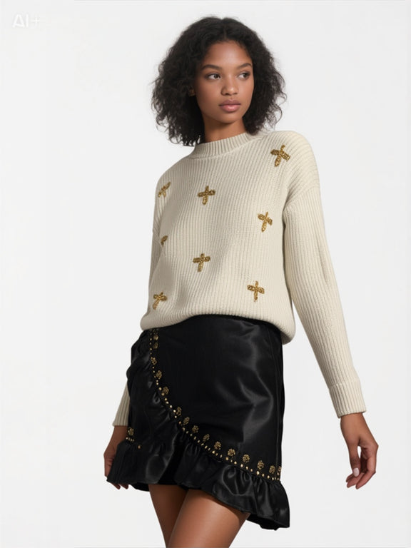 SWEATER BEES OFF WHITE