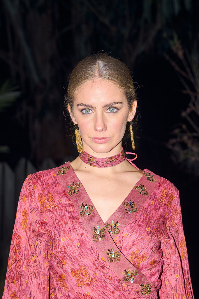 CHOKER FLORENCE PRINTED FUCHSIA SUNSET